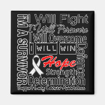 Lung Cancer Fight Persevere Overcome Win Magnet