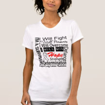 Lung Cancer Fight Persevere Overcome Win T-shirt