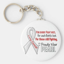 Lung Cancer For Every…..I Proudly Wear Pearl 1 Key Chains