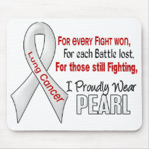 Lung Cancer For Every…..I Proudly Wear Pearl 1 Mouse Pads