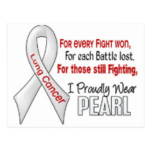 Lung Cancer For Every…..I Proudly Wear Pearl 1 Postcard