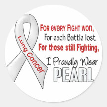 Lung Cancer For Every…..I Proudly Wear Pearl 1 Sticker