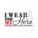 Lung Cancer Hero Ribbon stickers
