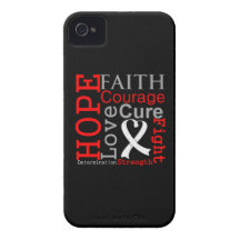 Lung Cancer Hope Faith Motto iPhone 4 Case-Mate Cases