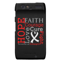 Lung Cancer Hope Faith Motto Motorola Droid RAZR Case
