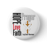Lung Cancer Hope Love Faith Prayer Cross buttons
