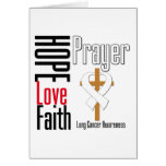 Lung Cancer Hope Love Faith Prayer Cross Cards