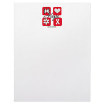 Lung Cancer Hope Love Inspire Awareness Custom Letterhead
