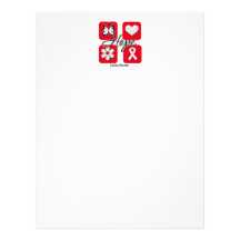 Lung Cancer Hope Love Inspire Awareness Custom Letterhead