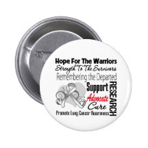 Lung Cancer Hope Tribute Collage Pinback Button