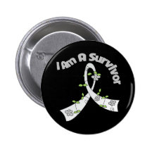Lung Cancer I Am A Survivor Pinback Button