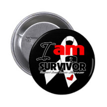 Lung Cancer - I am a Survivor Pinback Button