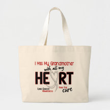Lung Cancer I Miss My Grandmother Canvas Bags