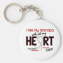 Lung Cancer I Miss My Grandpa Key Chains