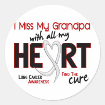 Lung Cancer I Miss My Grandpa Stickers