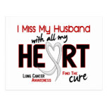 Lung Cancer I Miss My Husband Postcard