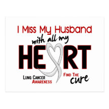 Lung Cancer I Miss My Husband Postcard
