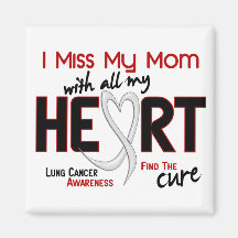 Lung Cancer I Miss My Mom Fridge Magnet