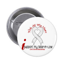 Lung Cancer I Support My Sister-In-Law Pinback Button