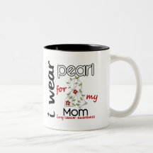 Lung Cancer I WEAR PEARL FOR MY MOM 43 Coffee Mugs