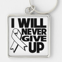 Lung Cancer I Will Never Give Up Key Chain