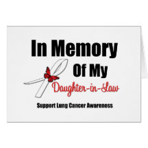Lung Cancer In Memory Daughter-in-Law Cards