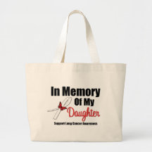 Lung Cancer In Memory of My Daughter Canvas Bag