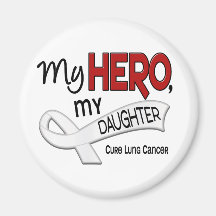 Lung Cancer MY HERO MY DAUGHTER 42 Fridge Magnets