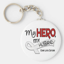 Lung Cancer MY HERO MY HUSBAND 42 Keychains