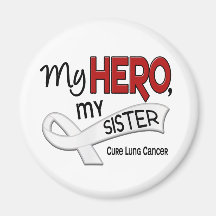 Lung Cancer MY HERO MY SISTER 42 Refrigerator Magnets