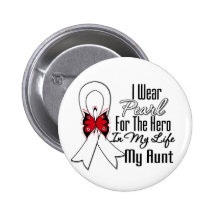 Lung Cancer Ribbon Hero My Aunt Pins