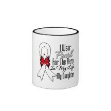 Lung Cancer Ribbon Hero My Daughter Mug