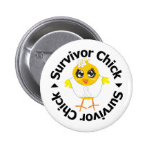 Lung Cancer Survivor Chick Pins