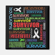 Lung Cancer Survivor Collage.png Refrigerator Magnets
