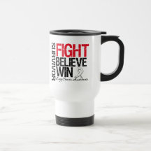 Lung Cancer Survivor Fight Believe Motto Mug