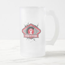 Lung Cancer Survivor Grunge Logo Mugs