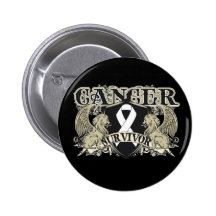 Lung Cancer Survivor Mens Heraldry Buttons