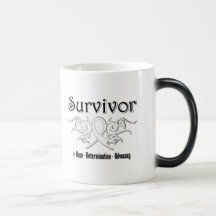 Lung Cancer Survivor Tribal Ribbon Mugs