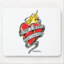 Lung Cancer Tattoo Heart Mouse Pads