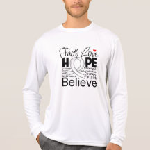 Lung Cancer Typographic Faith Love Hope T Shirts
