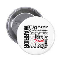 Lung Cancer Warrior Collage Buttons