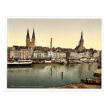 L'Unter Trave, près de Holsenthor, Lübeck, Allemag Cartes Postales