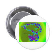 Lupus Awareness Butterfly Design Pinback Buttons