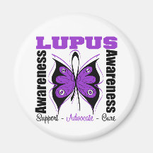 Lupus Awareness Butterfly Magnets