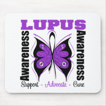 Lupus Awareness Butterfly Mouse Mat