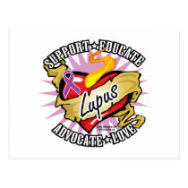 Lupus Classic Heart postcards