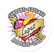 Lupus Classic Heart stickers