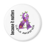 Lupus Flower Ribbon 3 Magnet
