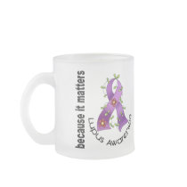 Lupus Flower Ribbon 3 Coffee Mugs
