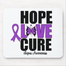 Lupus Hope Love Cure Mouse Mats